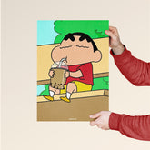 Shin Chan Bubble Tea Poster | Anime Wall Art